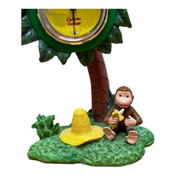 Curious George Palm Tree 7 Inch Clock HMCO Banana Clock Needs Battery - Picture 3 of 7